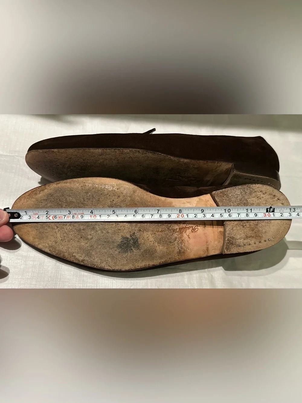 $1195 RALPH LAUREN PURPLE LABEL SHOES 13 D BROWN SUEDE SLIPPERS SLIP ON LOAFER
